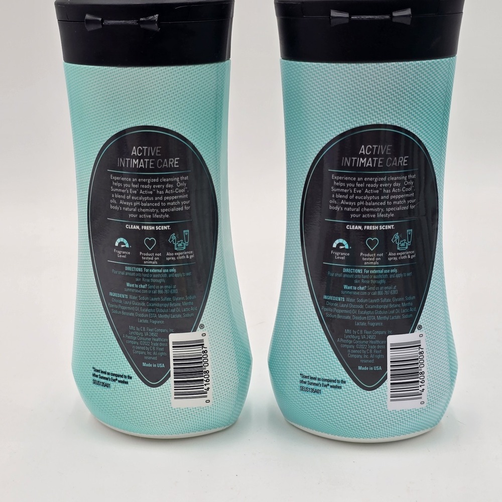 Summer's Eve Active Daily Performance Wash‎ Feminine Care 12oz  2pack - Picture 2 of 11